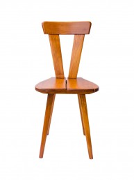 Chair-stool of ŁAD Cooperative “Zydel” desgined by W. Wincze i O. Szlekys (pine wood)