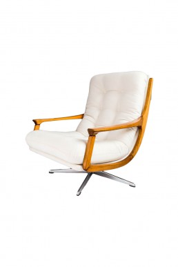 Mid-century modern German swivel armchair