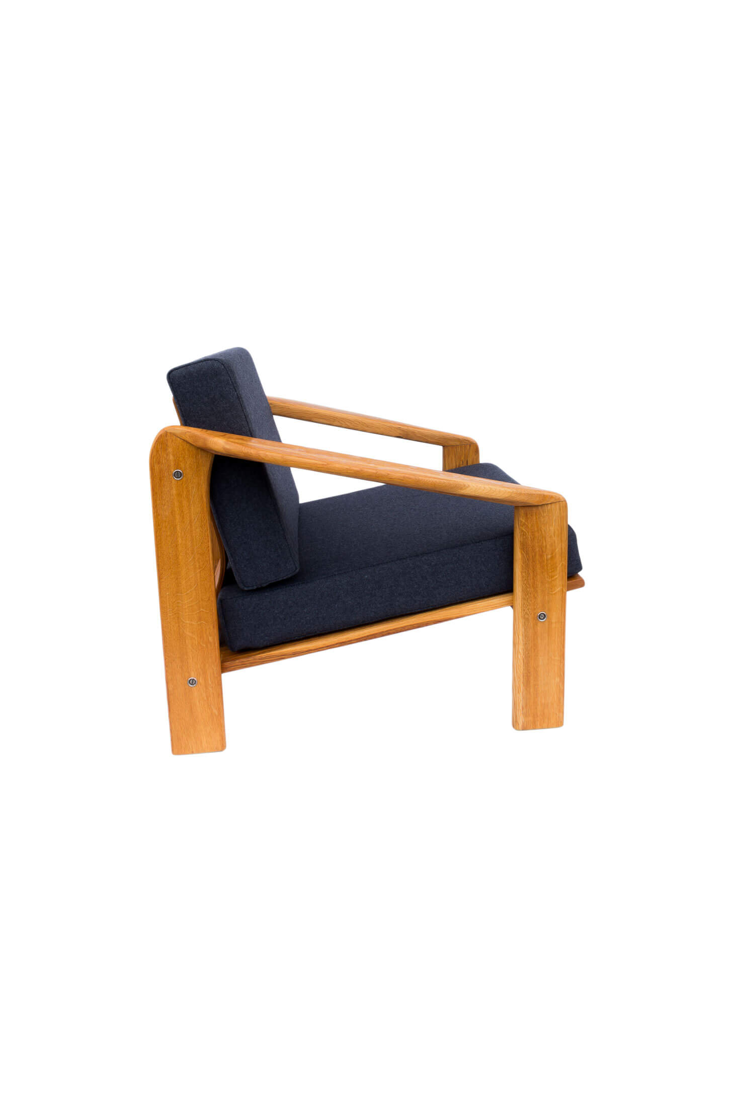 Armchair-oak designed by Z.Bączyk for ŁAD Cooperative