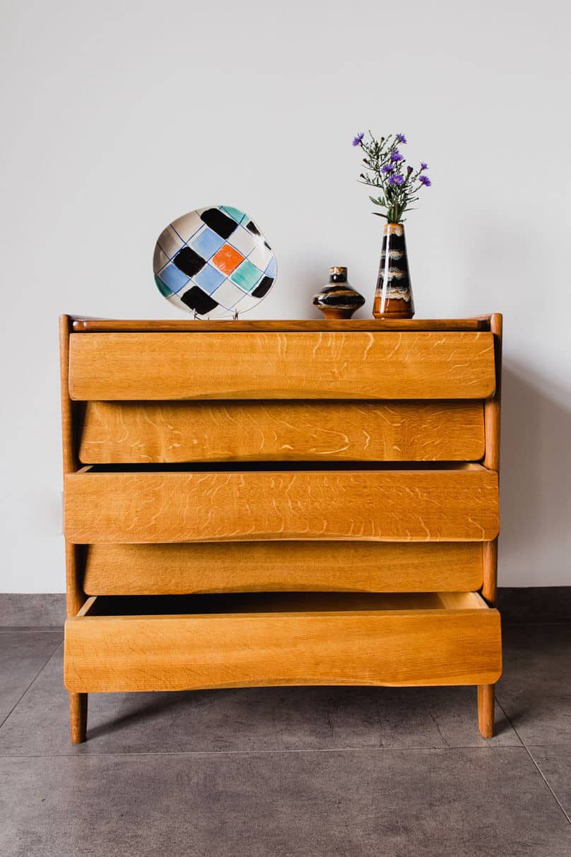 Chest of drawers designed by I. Sternińska for ŁAD Cooperative