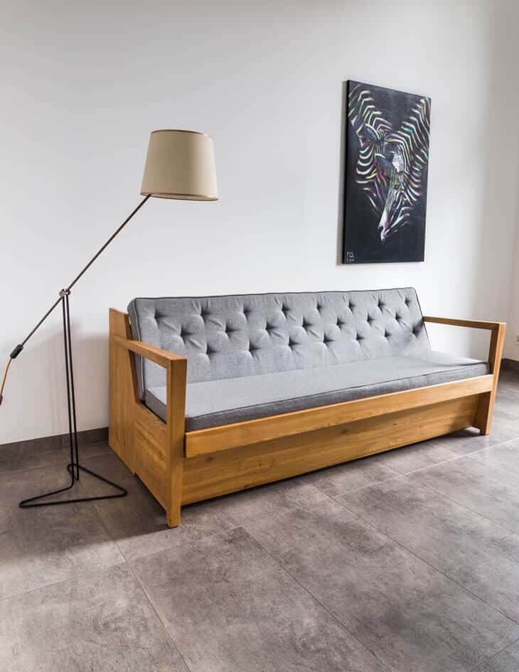 Sofa designed by O. Szlekys for ŁAD Cooperative